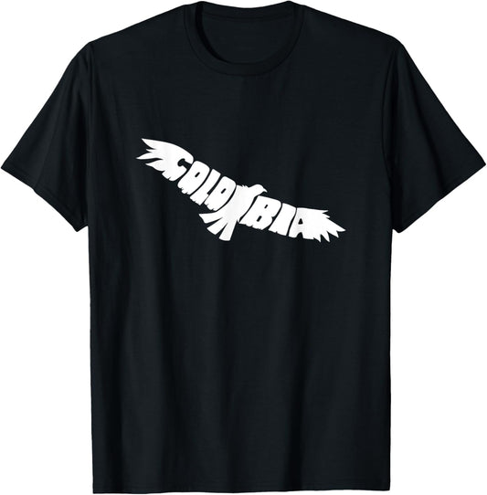 Colombia Andean Vulture Word Art - Funny Animal T-Shirt - T-Shirt | Black