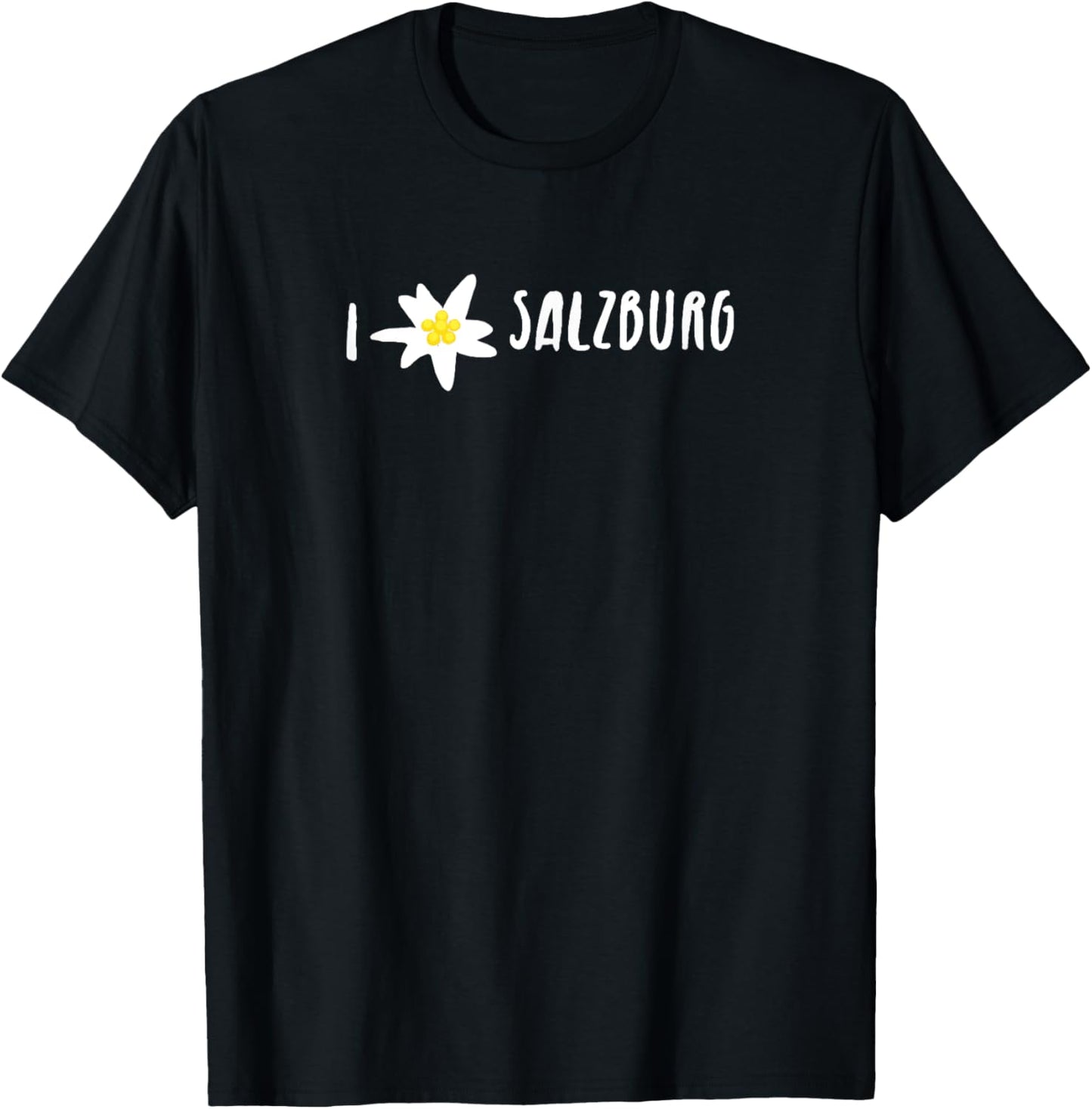 I love Salzburg Salzburger Edelweiss Austrian T-Shirt - T-Shirt | Black