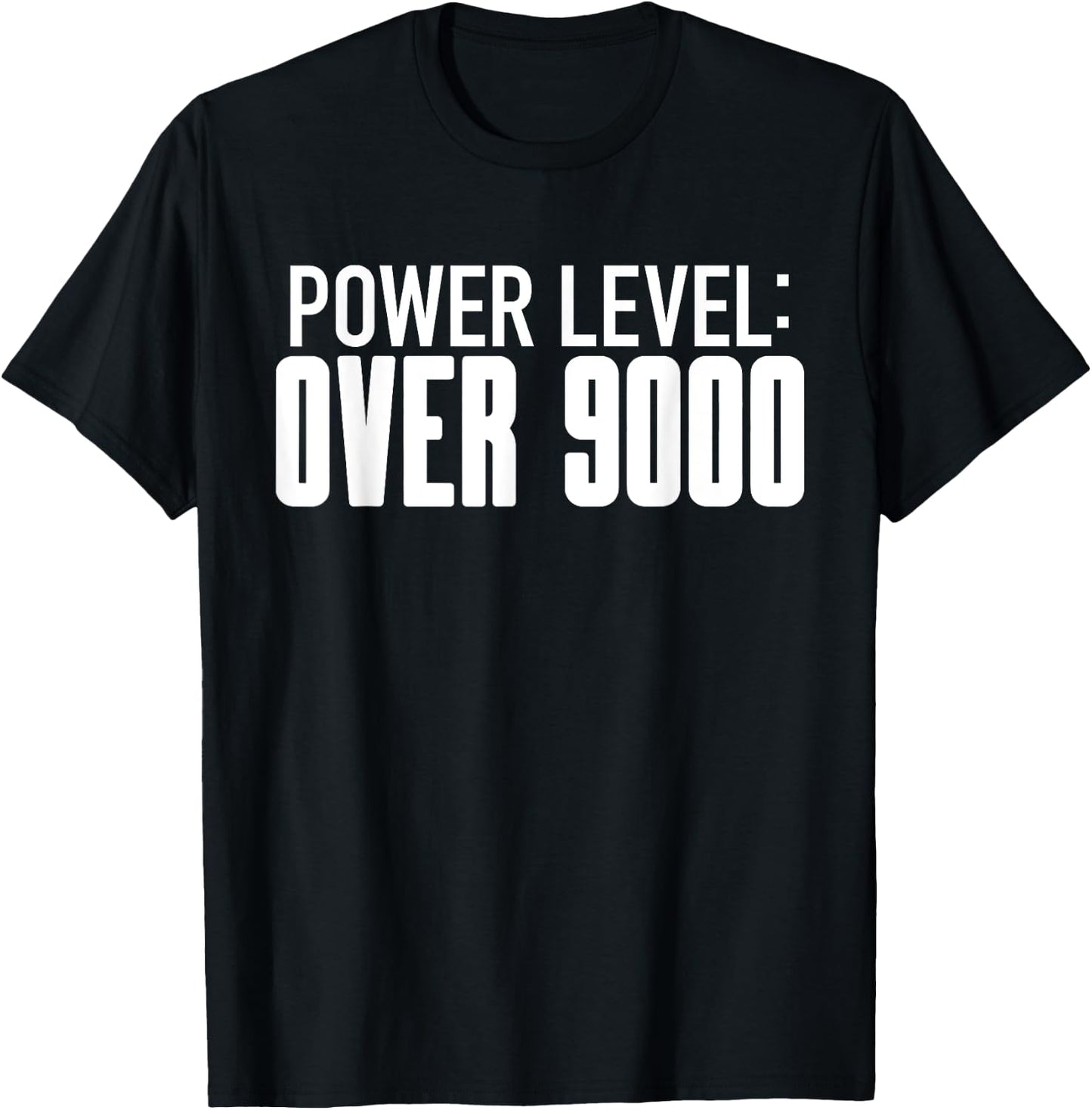 Power Level Over 9000 - Fun Cool Meme Workout Weight Lifting T-Shirt - T-Shirt | Black