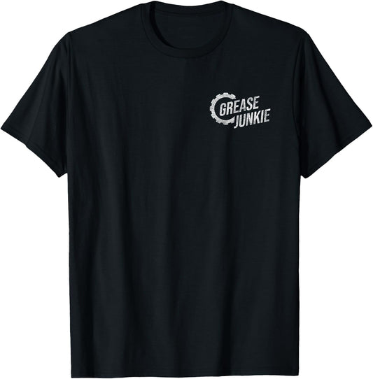 Grease Junkie Monkey Mechanic Tech Garage Repair Engines T-Shirt - T-Shirt | Black
