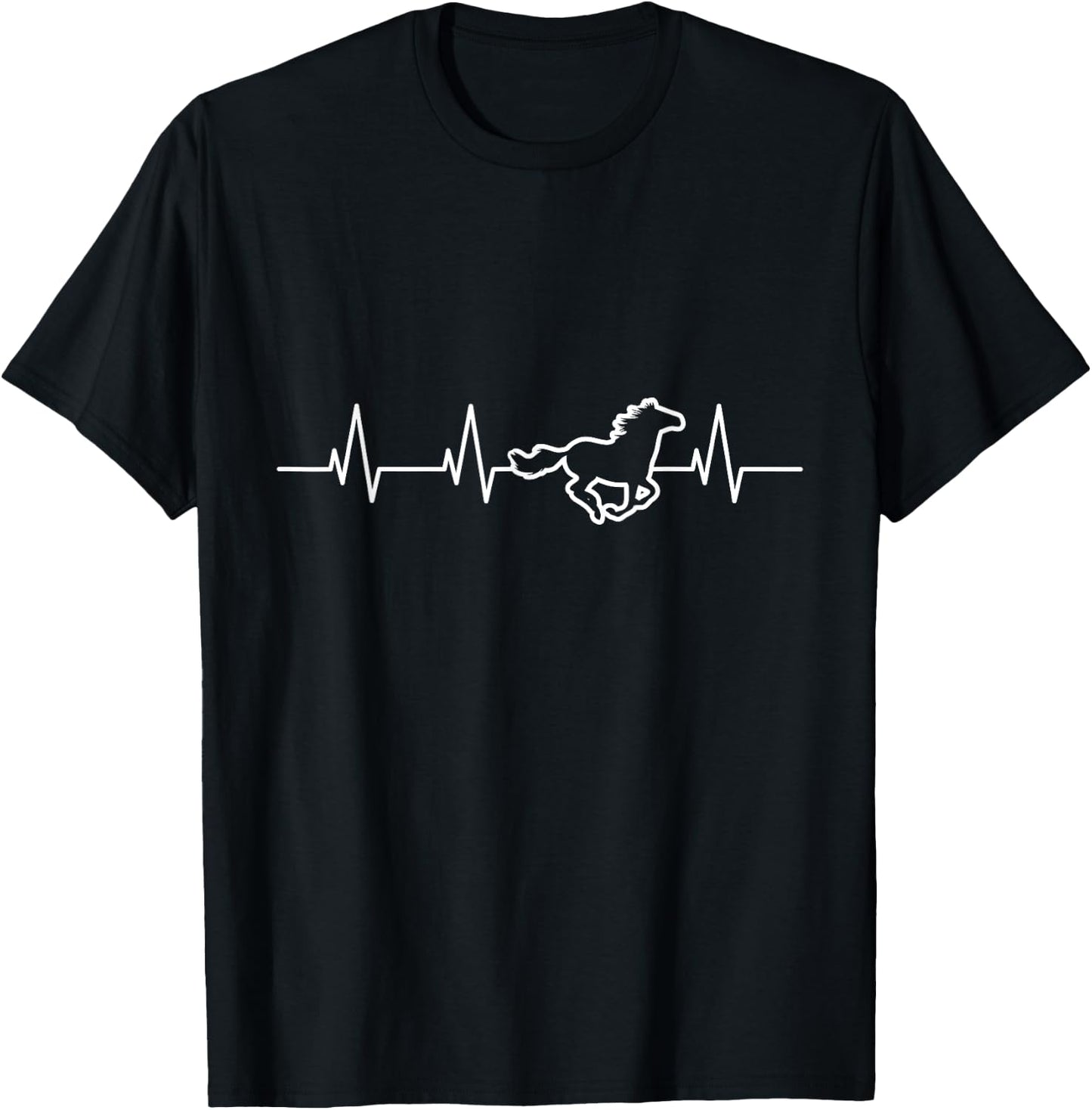 Horse Heartbeat T-Shirt - T-Shirt | Black