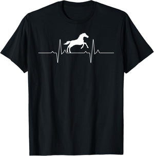 Cool Horse Design Women Equestrian Horseback Riding T-Shirt - T-Shirt | Black
