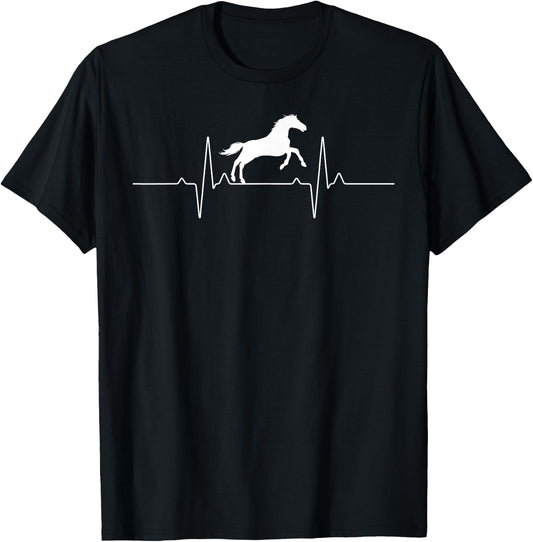 Cool Horse Design Women Equestrian Horseback Riding T-Shirt - T-Shirt | Black