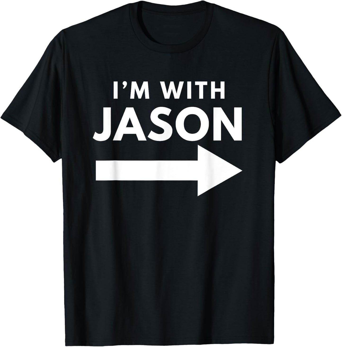 I'm With Jason Funny Group Couples Halloween Costume T-Shirt - T-Shirt | Black