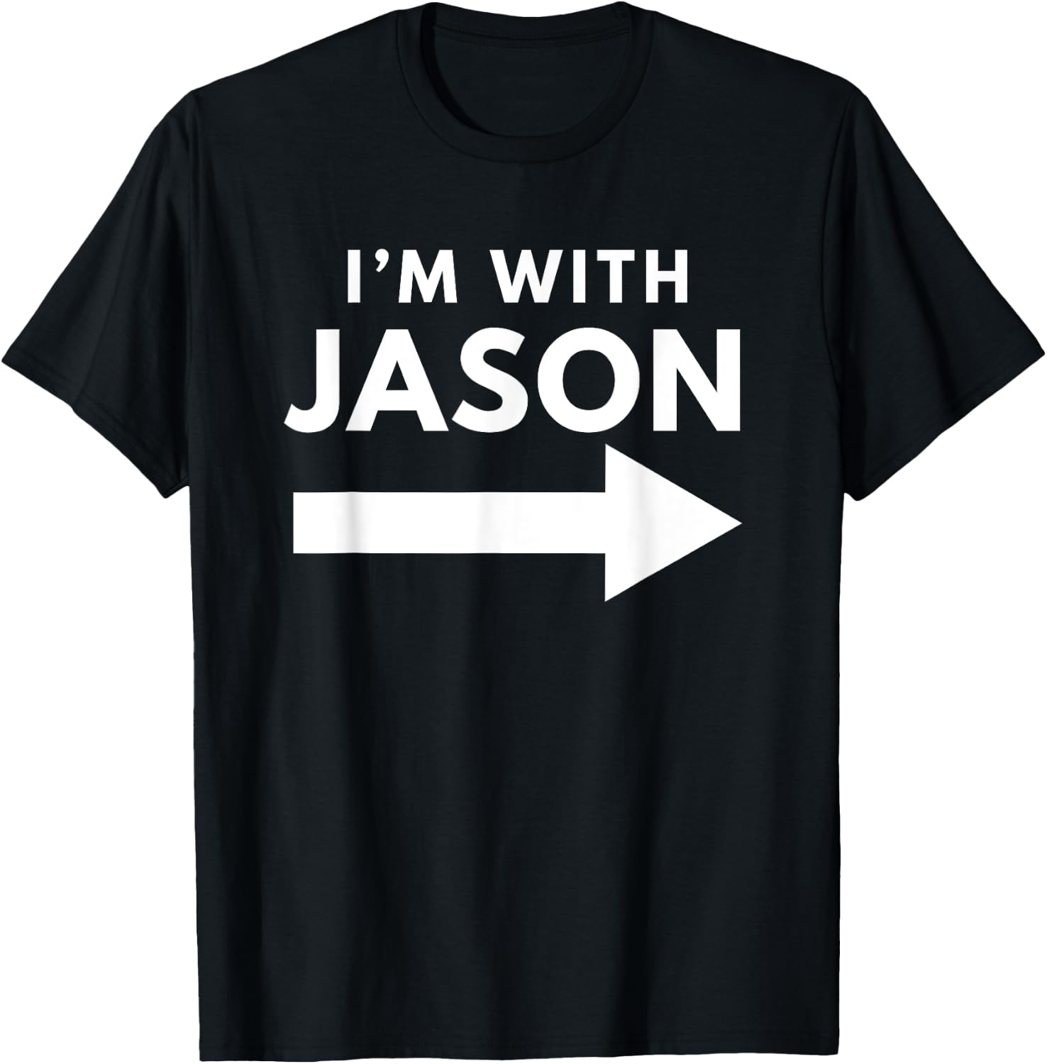 I'm With Jason Funny Group Couples Halloween Costume T-Shirt - T-Shirt | Black