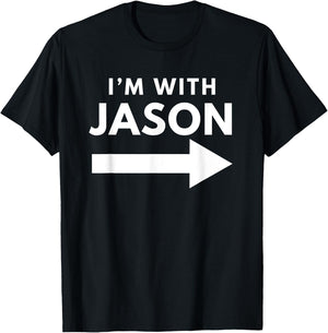 I'm With Jason Funny Group Couples Halloween Costume T-Shirt - T-Shirt | Black