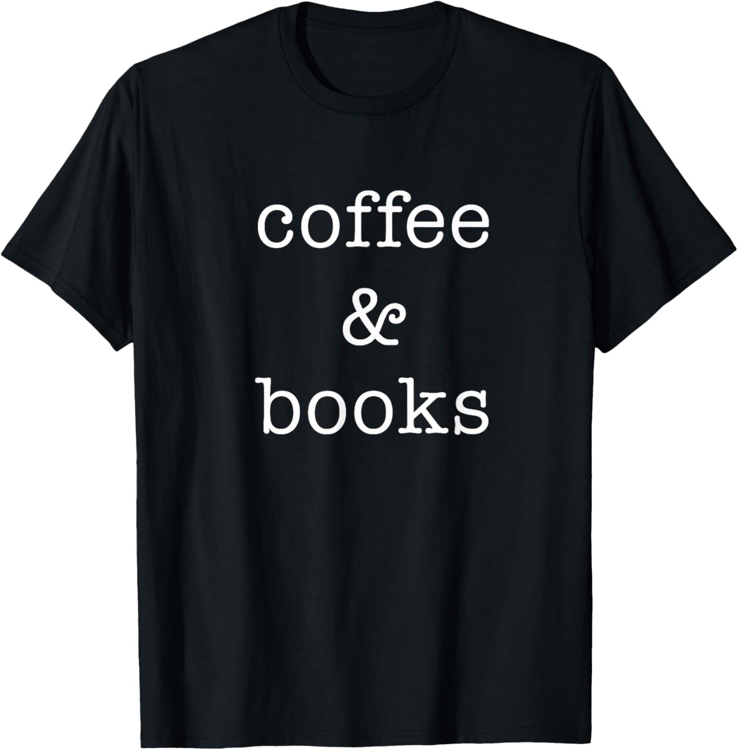 Coffee and Books Funny Reading Book Worm T-Shirt - T-Shirt | Black