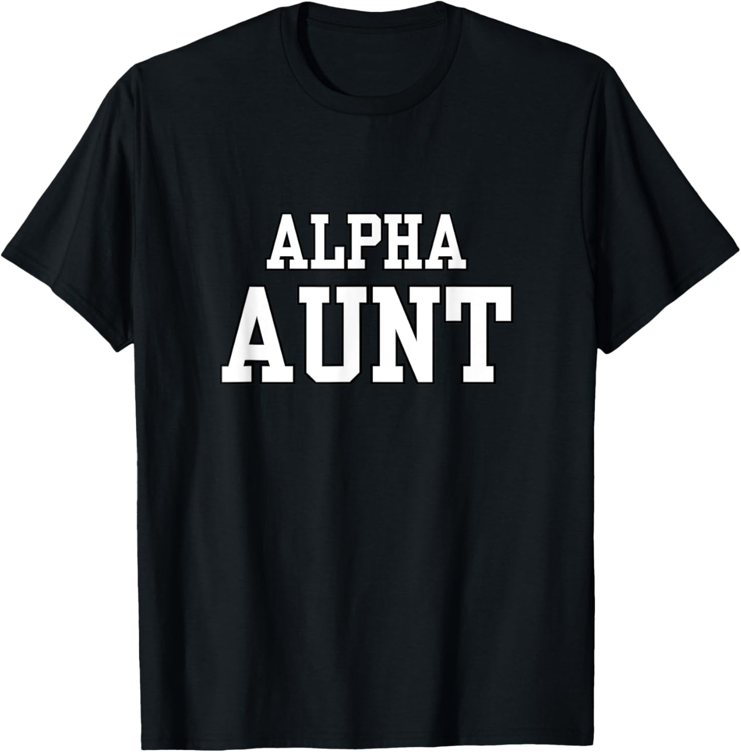 Alpha Aunt Wolf Matching Family Tribe Wolves Moon Auntie T-Shirt - T-Shirt | Black