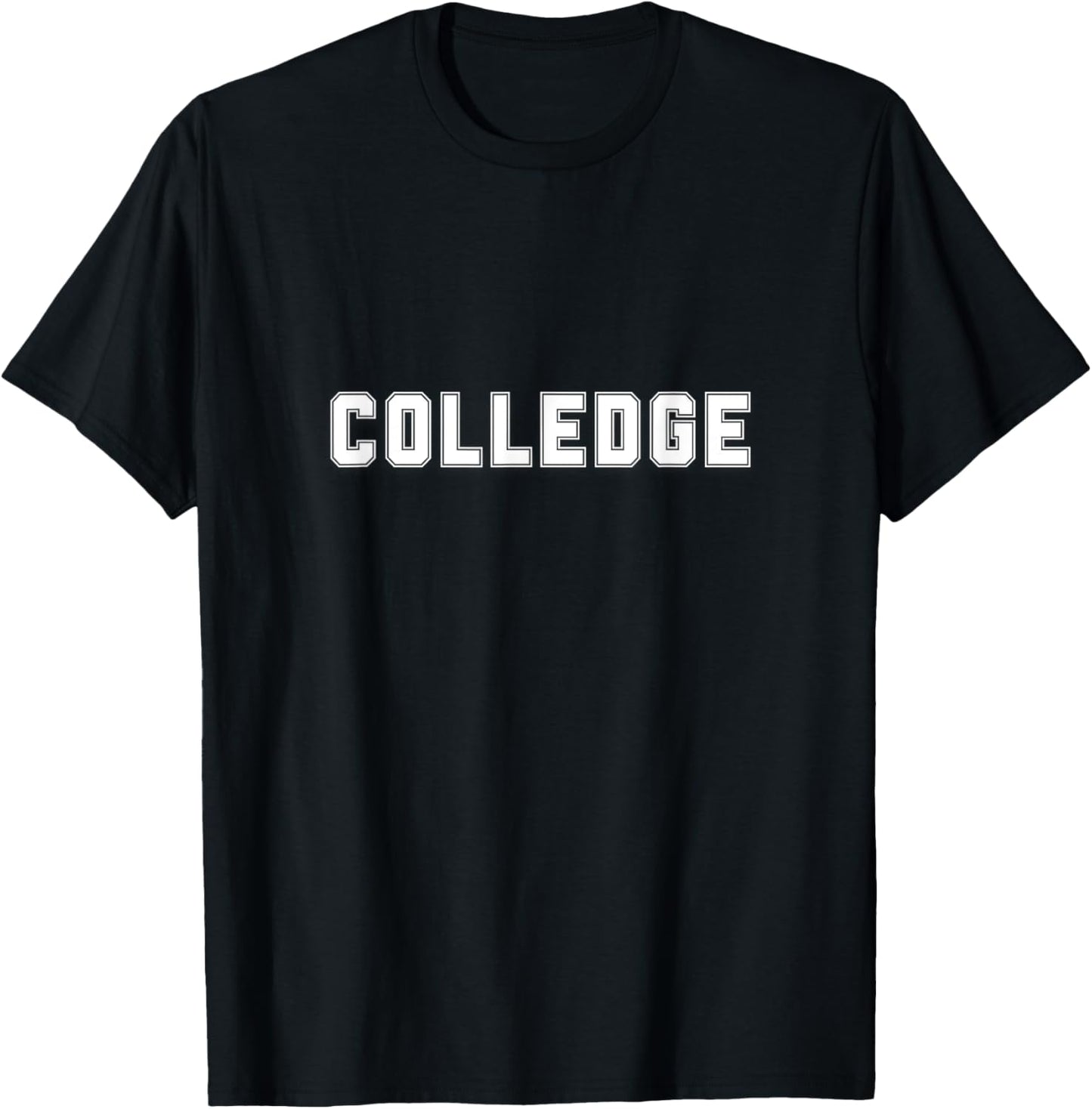 80s 80's College Colledge T-Shirt - T-Shirt | Black