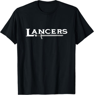 Go Lancers Football Baseball Basketball Cheer Team Fan T-Shirt - T-Shirt | Black