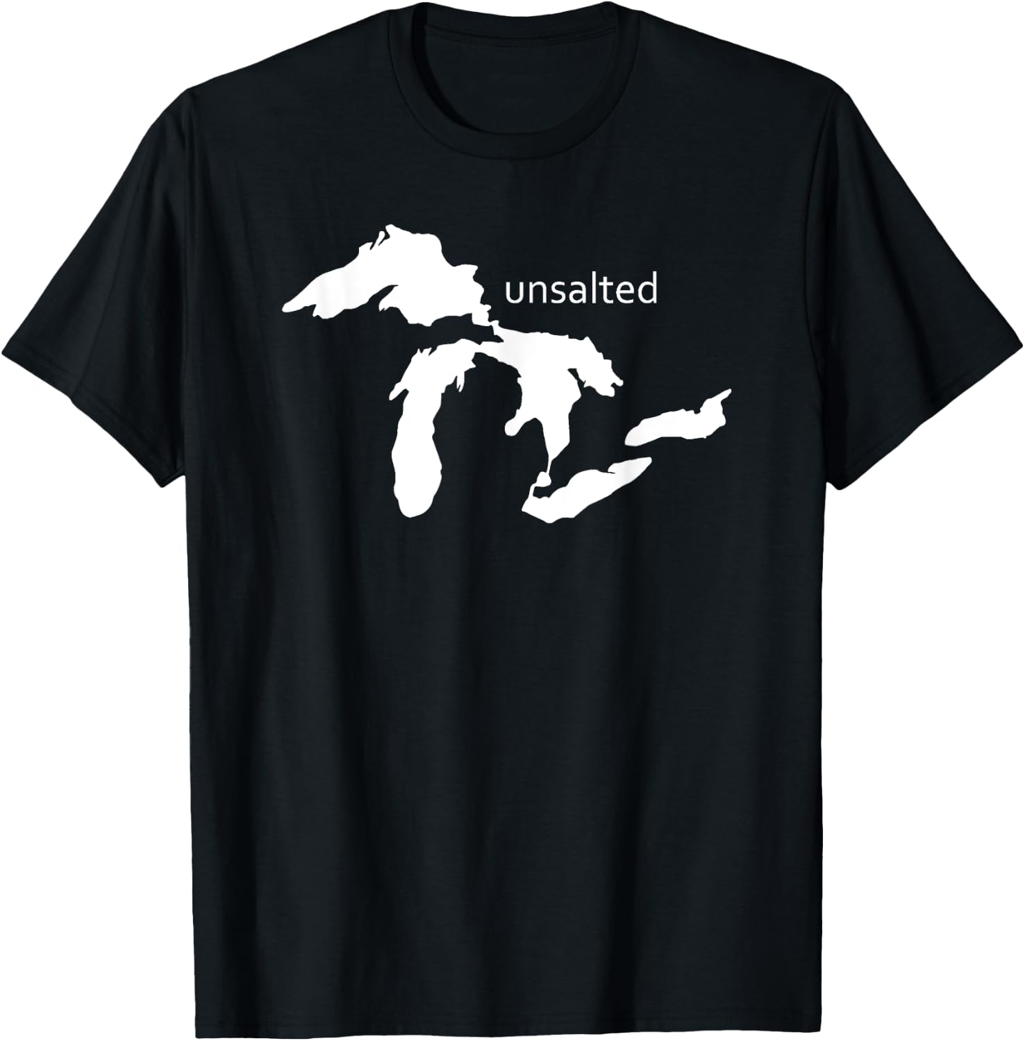 Michigan Unsalted Great Lakes Shirt , Women, Youth T-Shirt - T-Shirt | Black