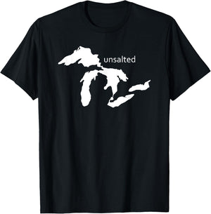 Michigan Unsalted Great Lakes Shirt , Women, Youth T-Shirt - T-Shirt | Black
