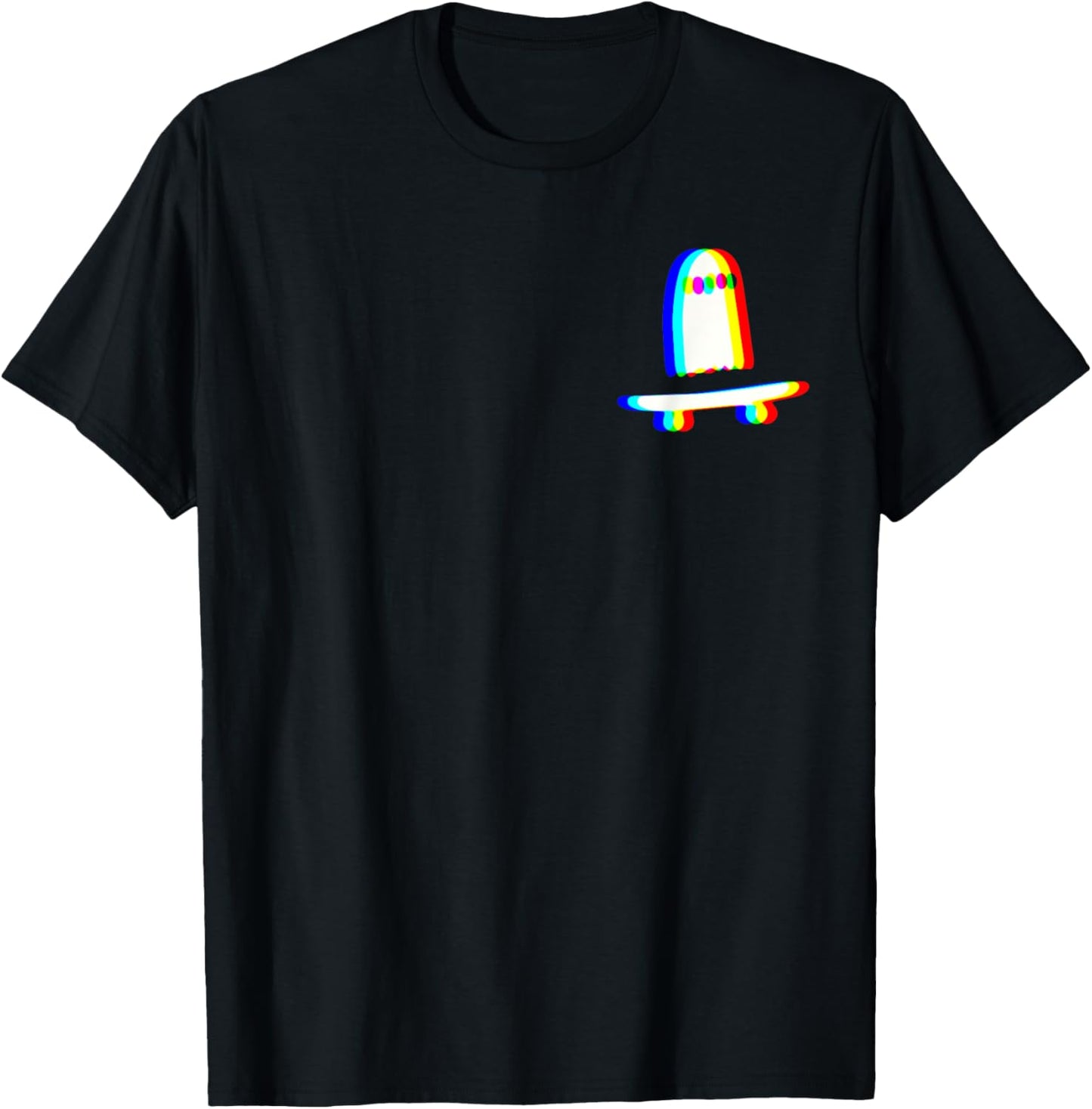 Ghost Skateboard Lazy Halloween Costume Funny Skateboarding T-Shirt - T-Shirt | Black