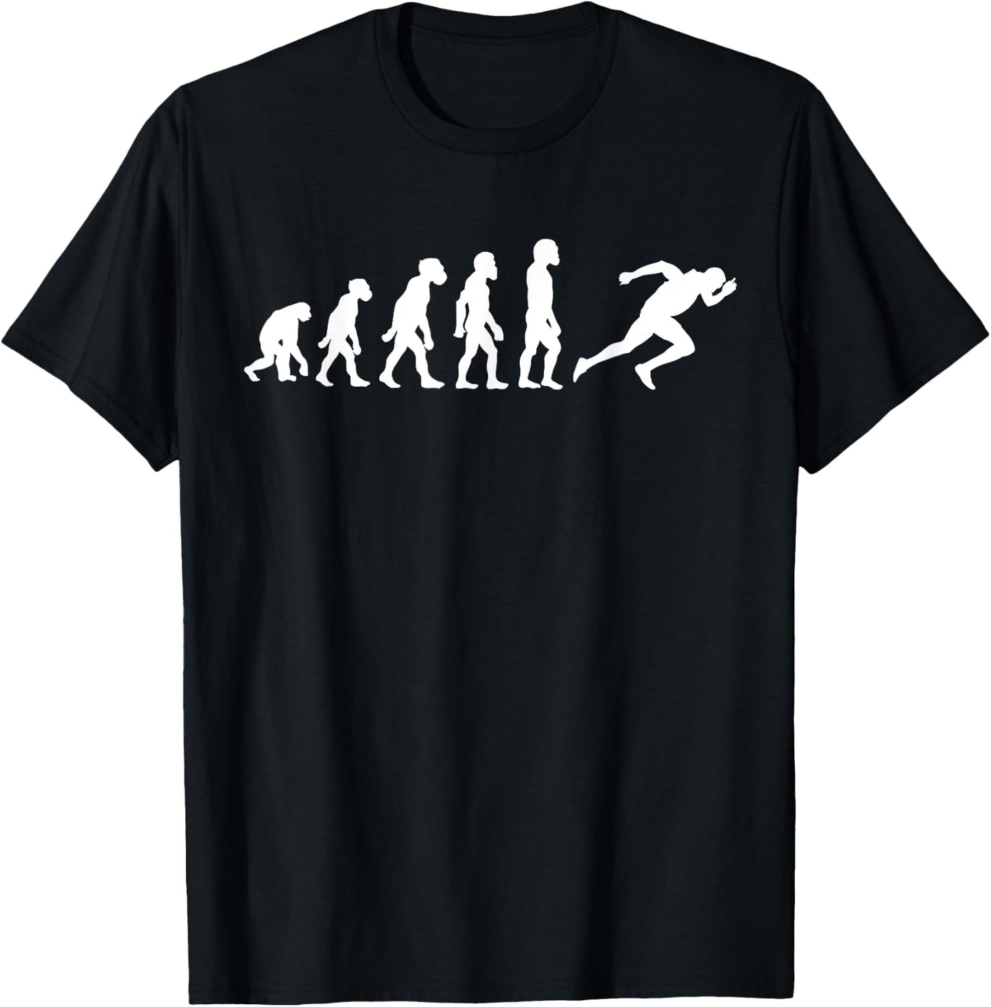 Funny Human Sprint Runner Evolution Sprinter Running Racer T-Shirt - T-Shirt | Black