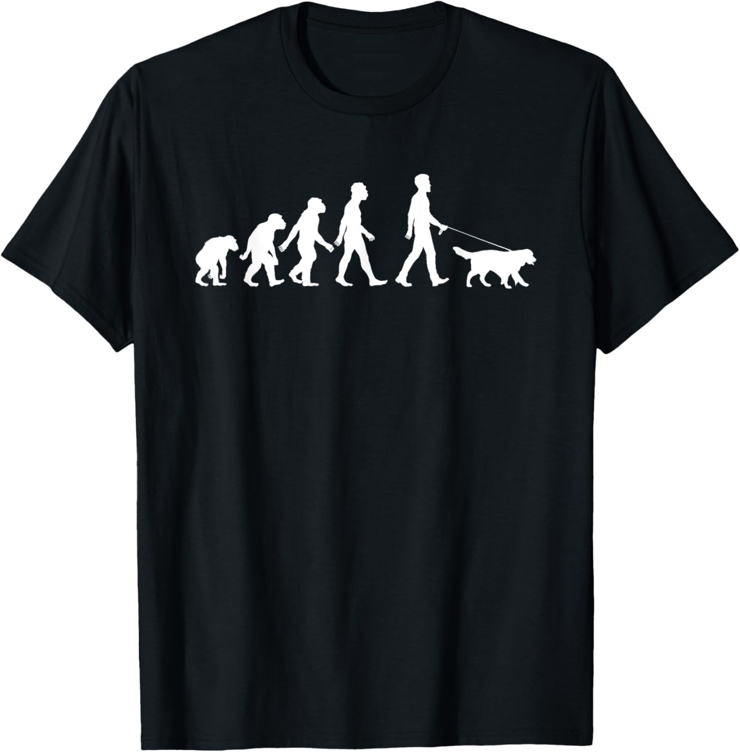 Dog walker evolution, dog walking, golden retriever owner Women T-Shirt - T-Shirt | Black