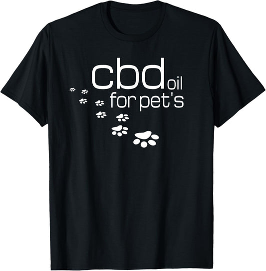 CBD For Pets Hemp Treats Cannabis Oil Cats Dogs CBD Oil T-Shirt - T-Shirt | Black