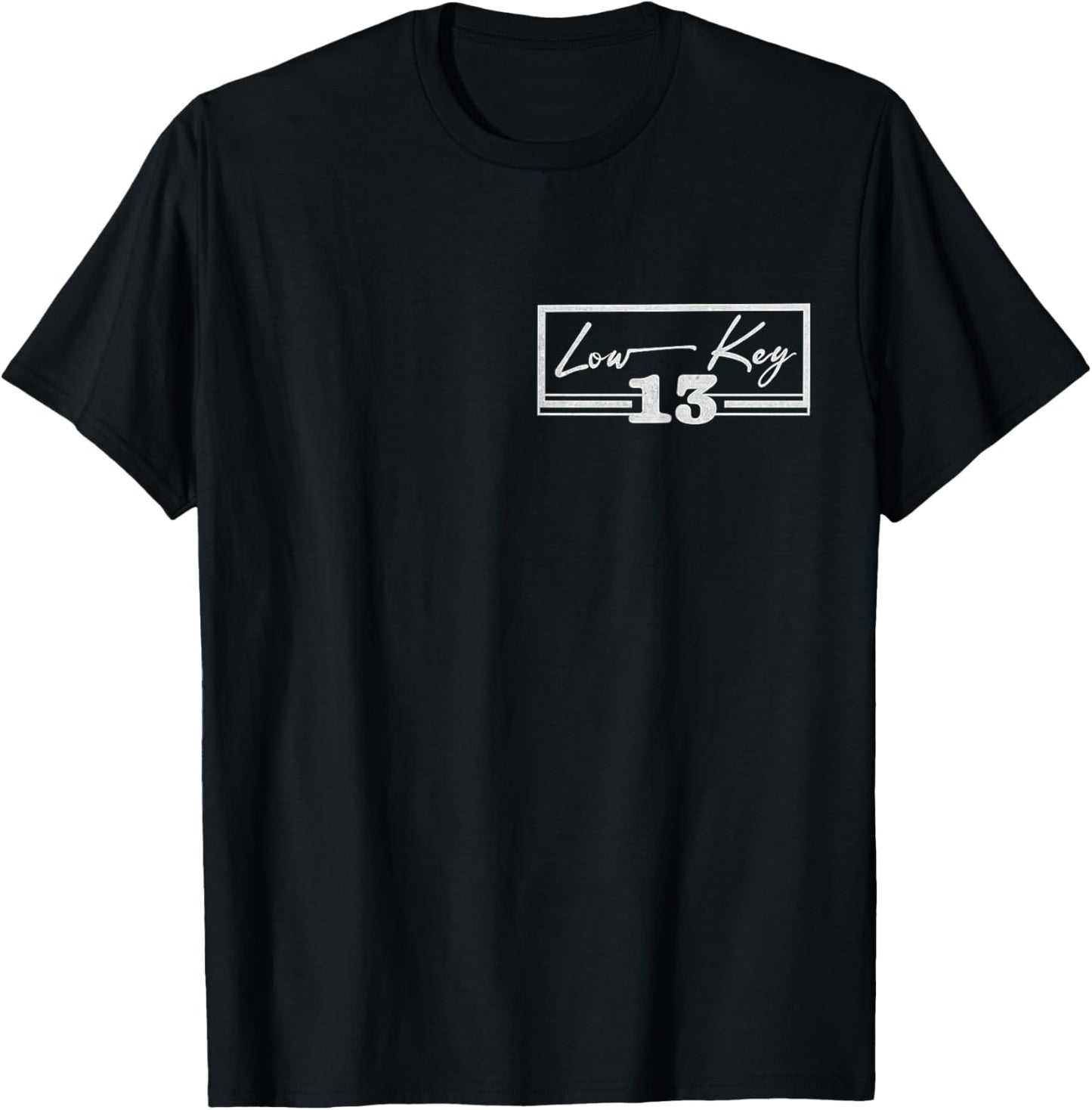 Low Key 13th Birthday Minimal Subtle 13 Year Old Boys Girls T-Shirt - T-Shirt | Black