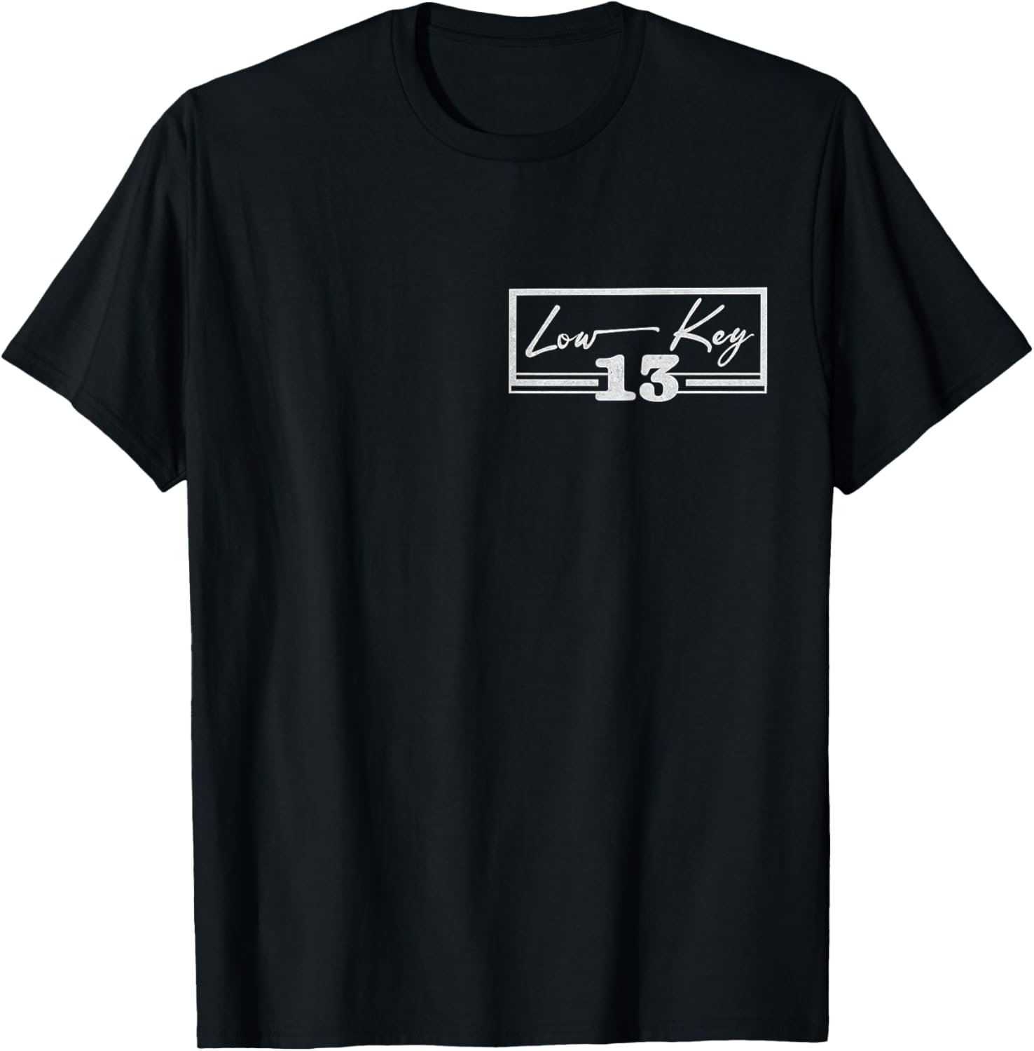Low Key 13th Birthday Minimal Subtle 13 Year Old Boys Girls T-Shirt - T-Shirt | Black