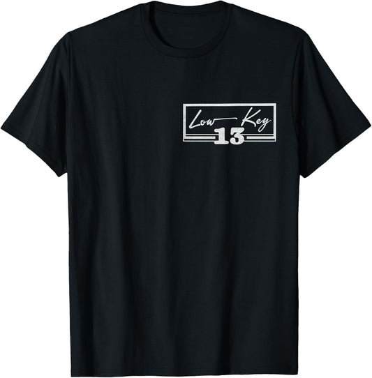 Low Key 13th Birthday Minimal Subtle 13 Year Old Boys Girls T-Shirt - T-Shirt | Black