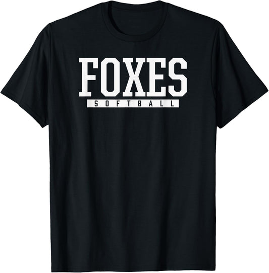 Yorkville Foxes Softball HS T-Shirt - T-Shirt | Black