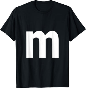 Alphabet Letter M (lower case m) - Additional Colors T-Shirt - T-Shirt | Black