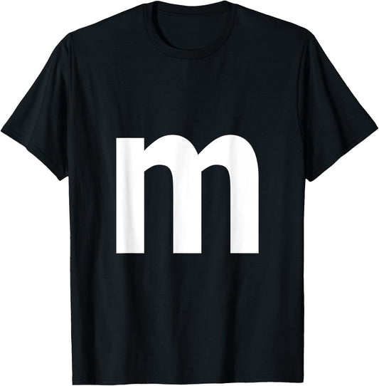 Alphabet Letter M (lower case m) - Additional Colors T-Shirt - T-Shirt | Black