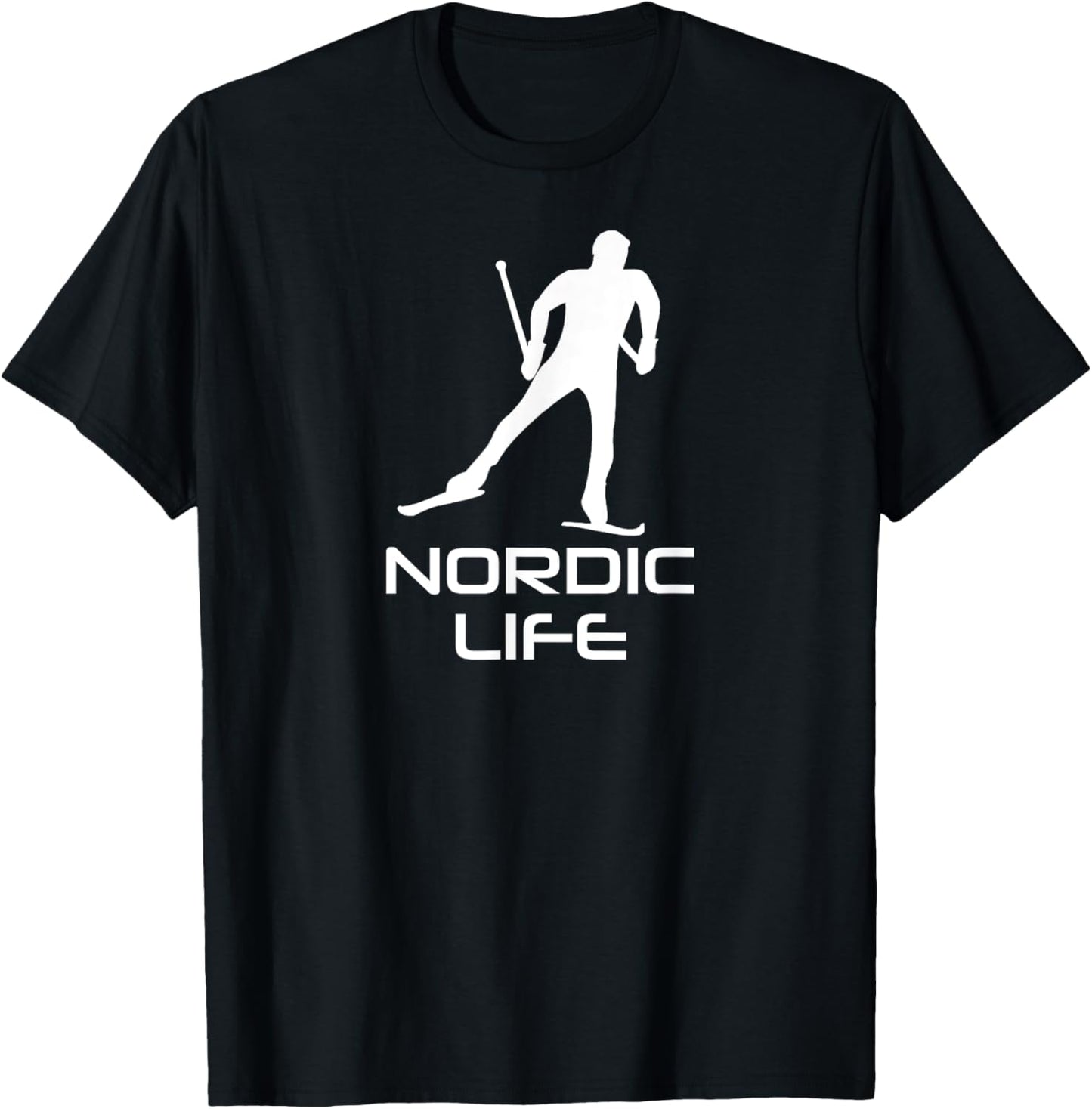 Nordic Life Cross Country Skiing T-Shirt - T-Shirt | Black