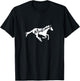 Running Wild Mustang Horse Breed Lover Silhouette T-Shirt - T-Shirt | Black