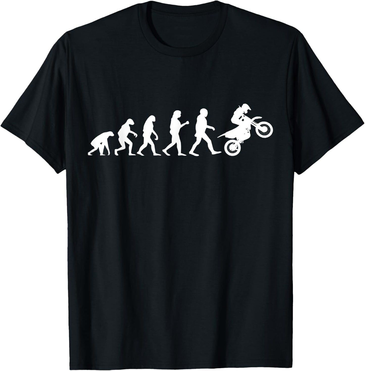 Evolution Motocross MX Motorcycle Dirt Bike Rider T-Shirt - T-Shirt | Black