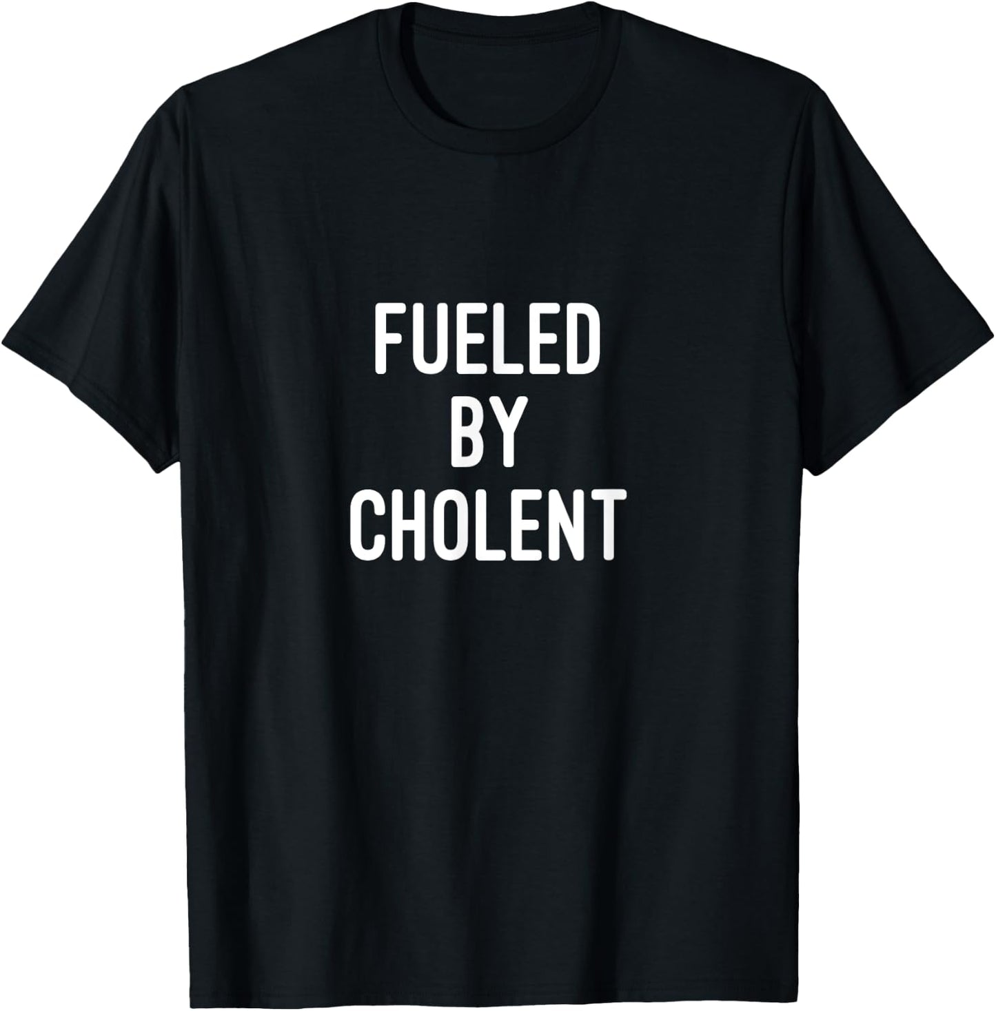 Fueled By Cholent Jewish Food Shabbat Kosher Gym Apparel T-Shirt - T-Shirt | Black