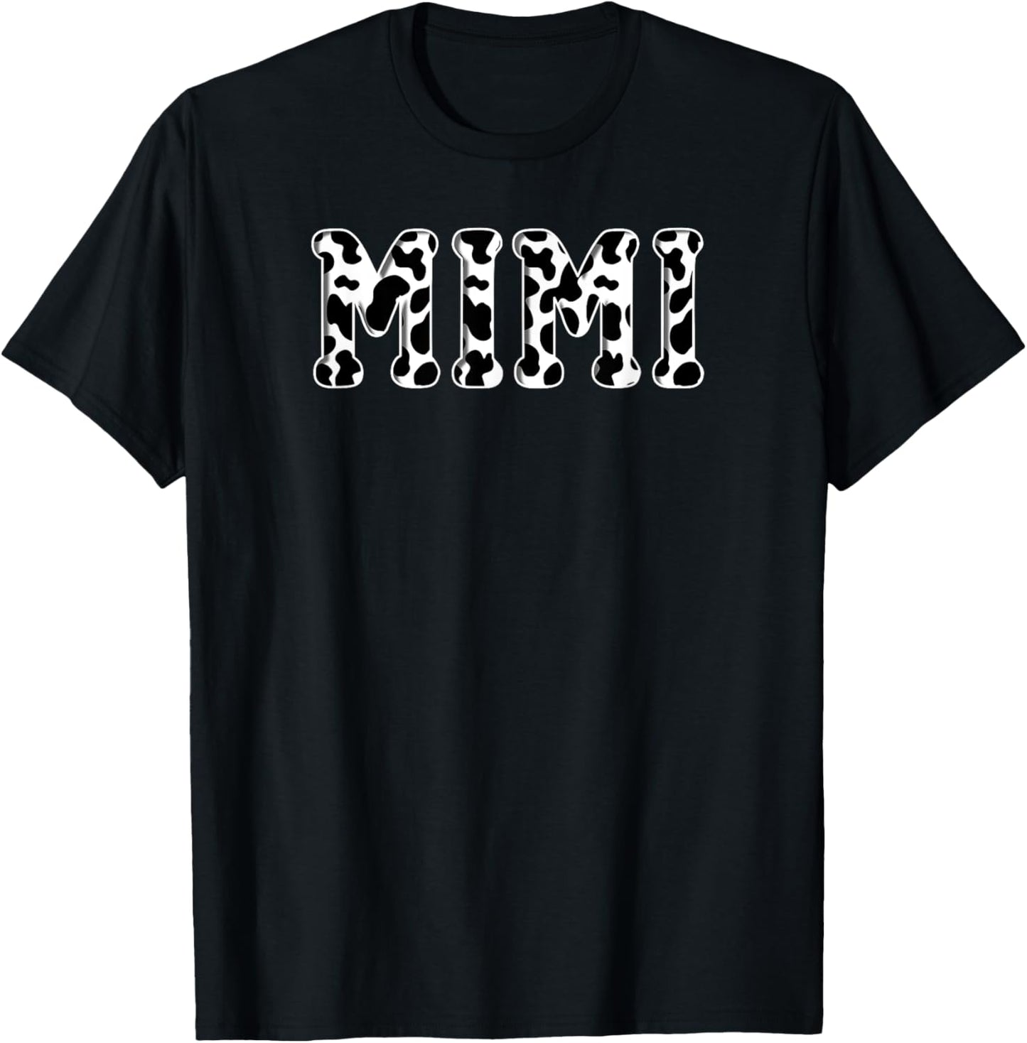 Cow Mimi Birthday Family Matching Girl Boy Farm Birthday T-Shirt - T-Shirt | Black