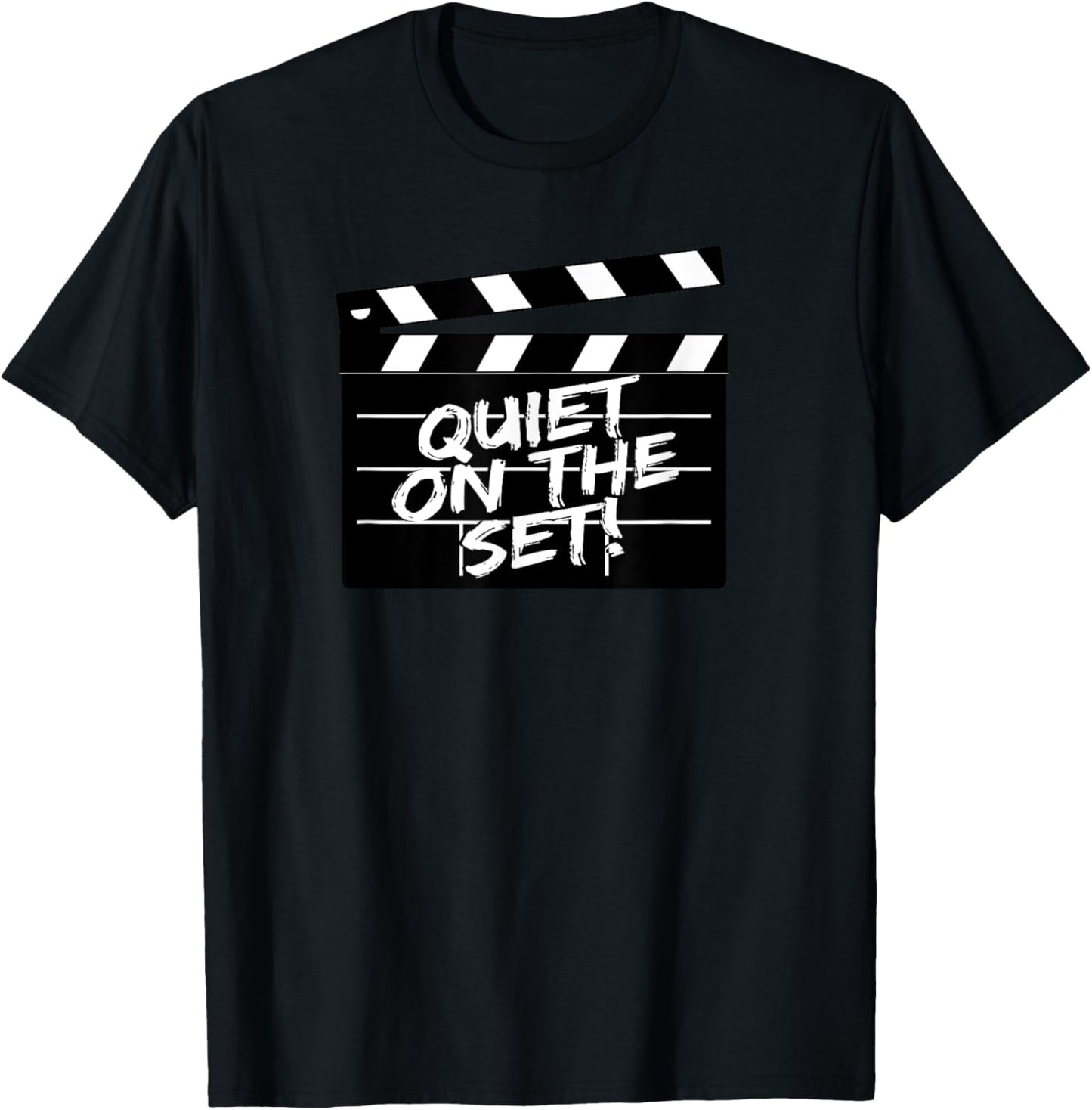 Quiet on the Set! Clapperboard T-Shirt - T-Shirt | Black