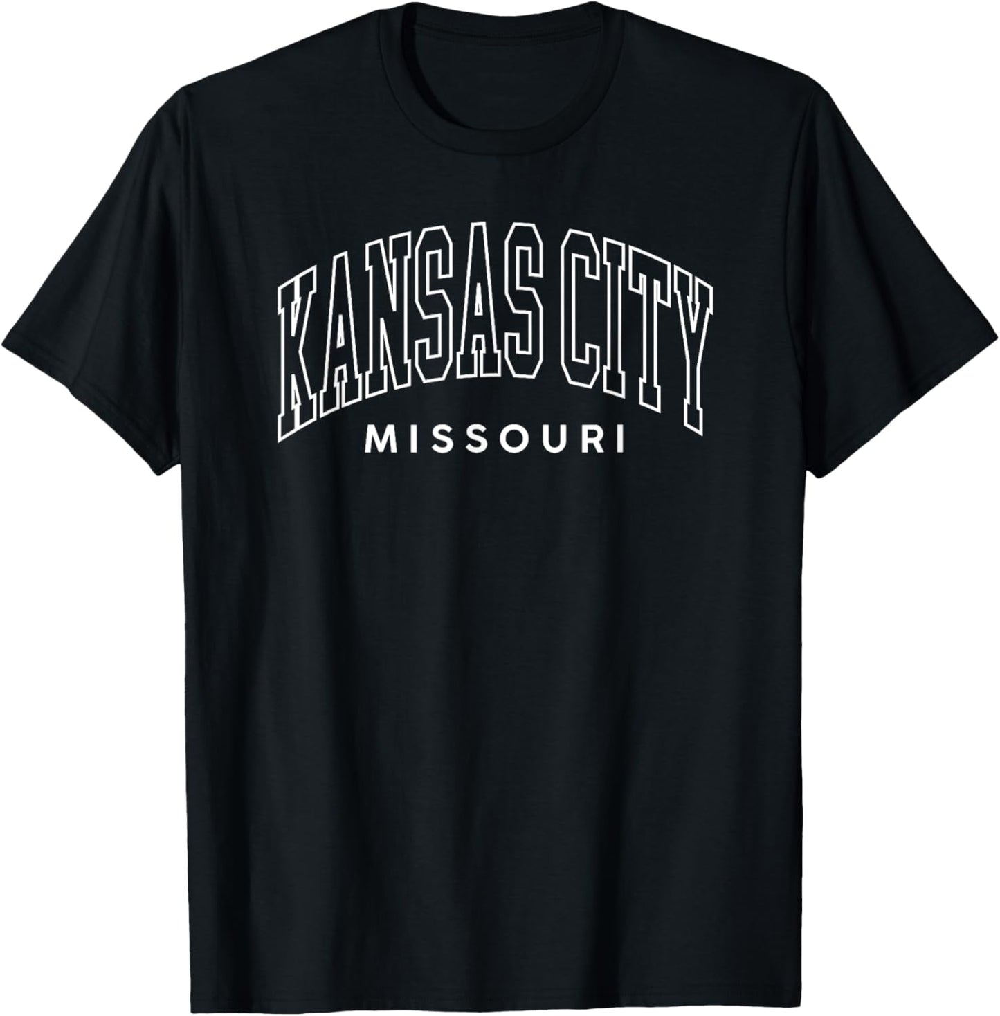 Kansas City MO Varsity Retro Throwback Men Women Souvenir T-Shirt - T-Shirt | Black