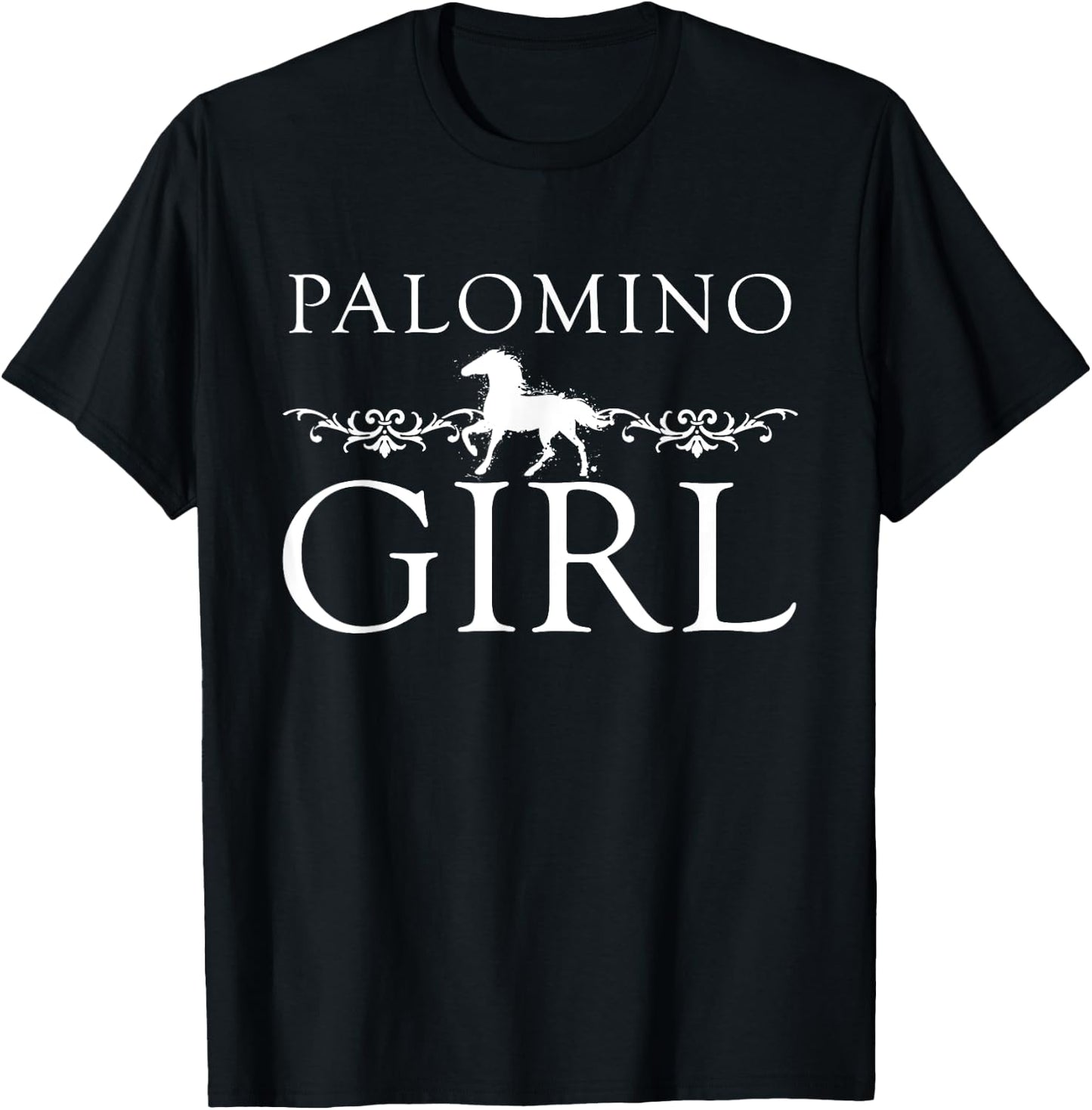 Palomino Girl Graphic Horse Lover Gifts for Girls Women T-Shirt - T-Shirt | Black