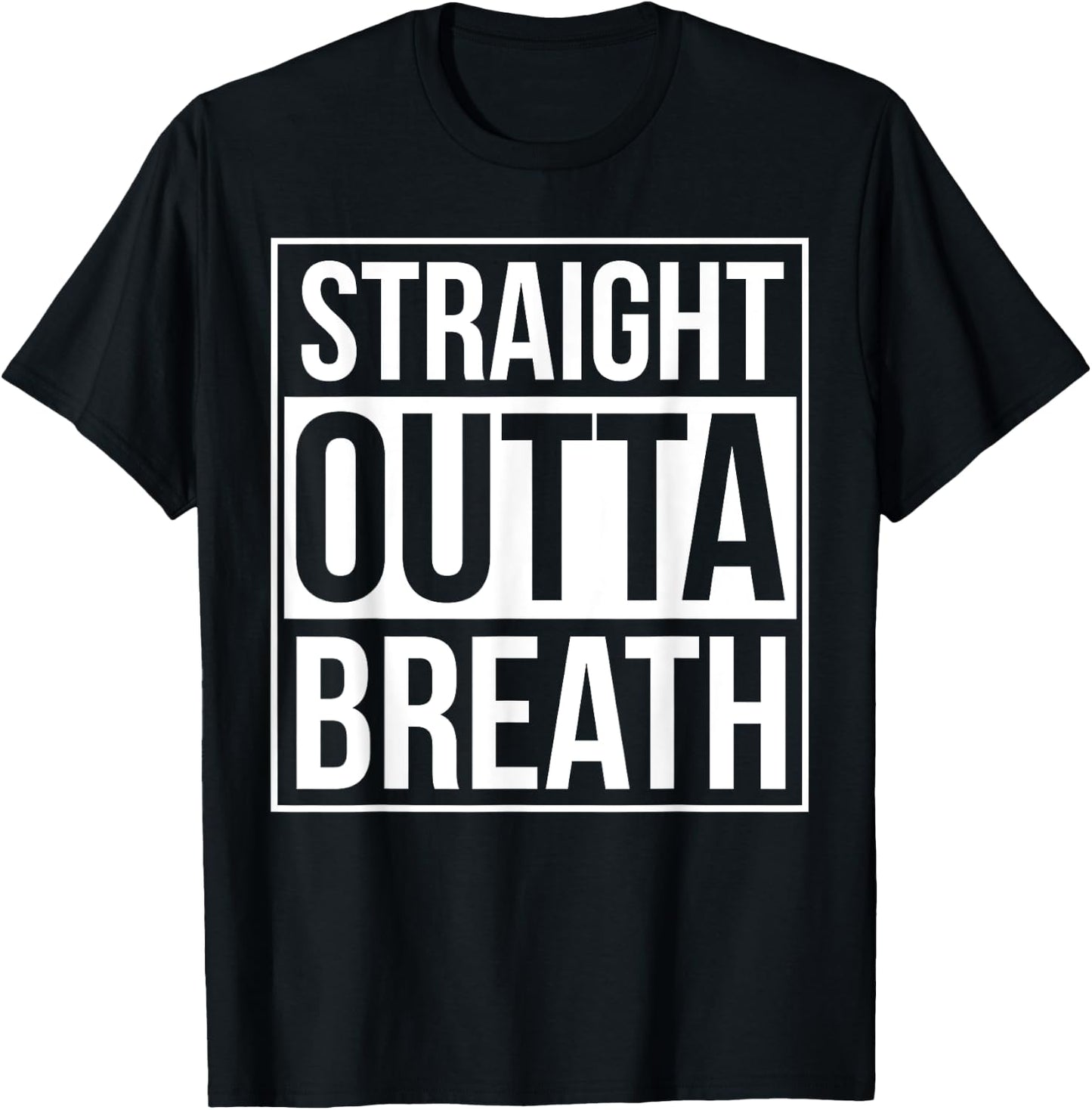 Straight Outta Breath Funny Choir Marching Band Director T-Shirt - T-Shirt | Black