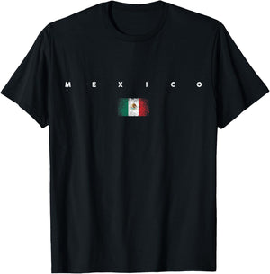 Mexico Flag Pride Vintage /Retro Soccer Mexican Football T-Shirt - T-Shirt | Black
