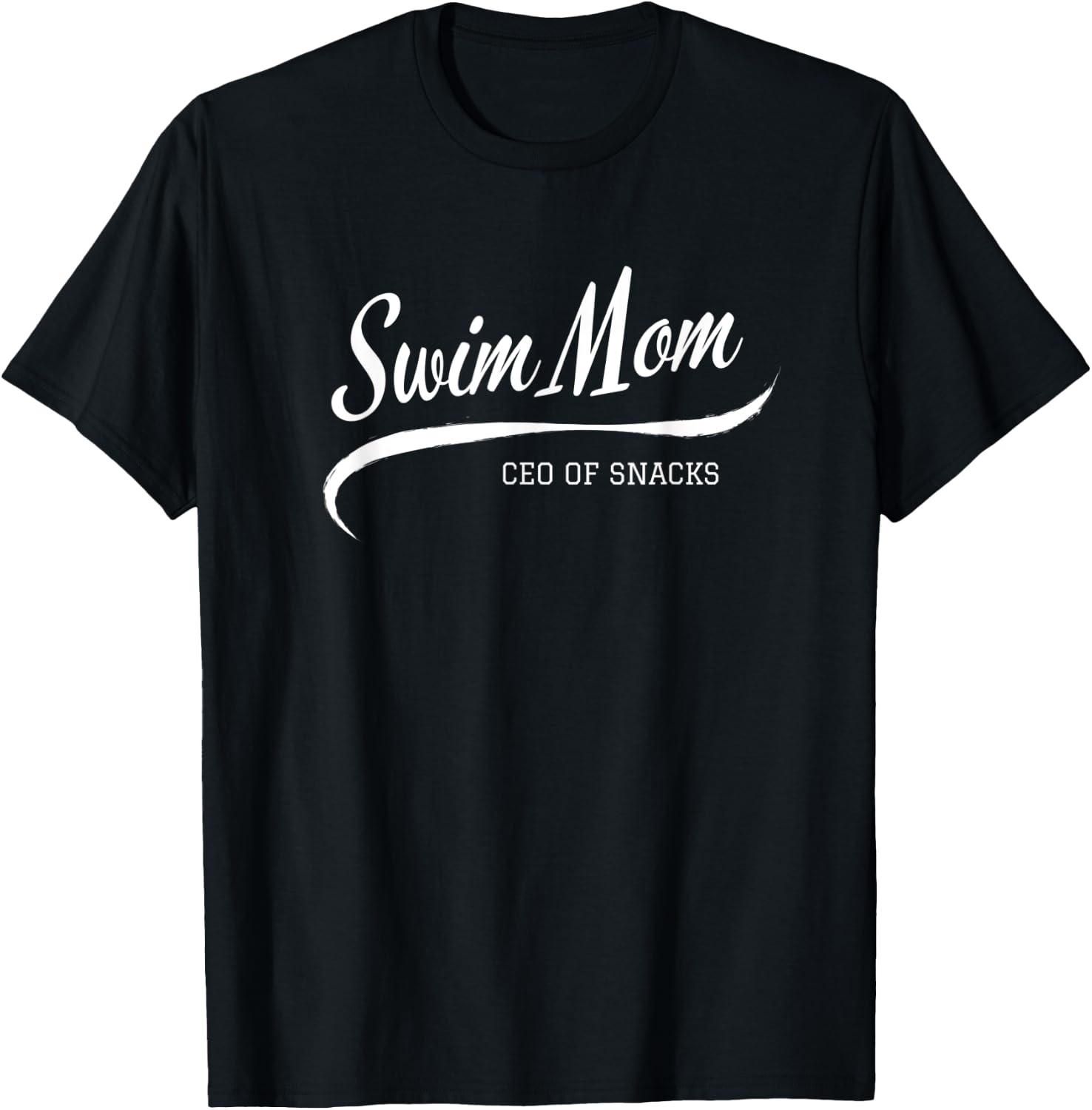 Women’s Swim Team Mom Proud Swim Mama Game Day Snack Mom T-Shirt - T-Shirt | Black