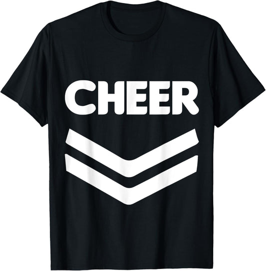 Cheerleader Uniform Halloween Group Costume, Cheer Team T-Shirt - T-Shirt | Black