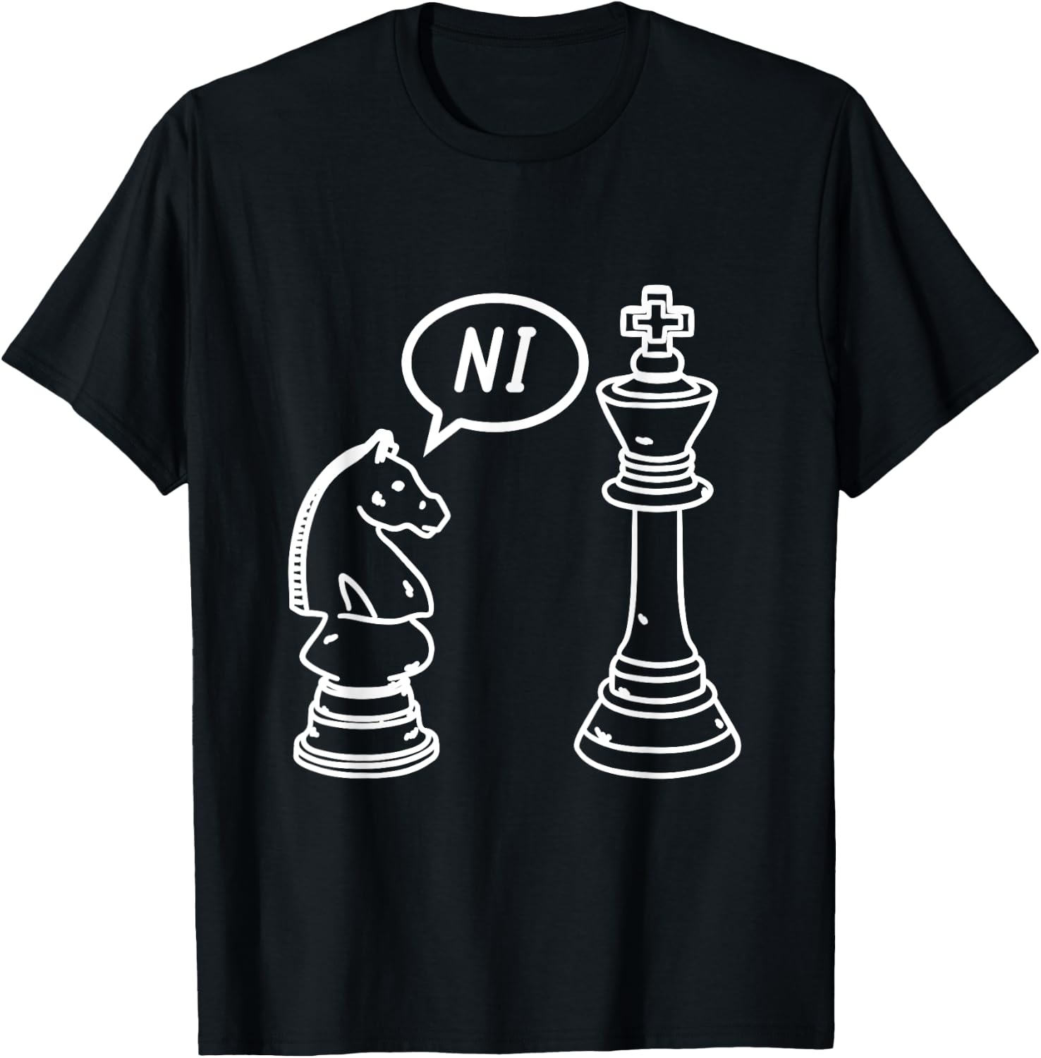 Checker Knight Ni T-Shirt - T-Shirt | Black