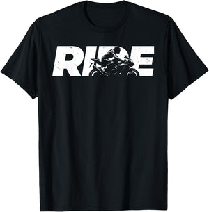 Cool Motorcycle Women Sport Ride Motorcycle Rider T-Shirt - T-Shirt | Black