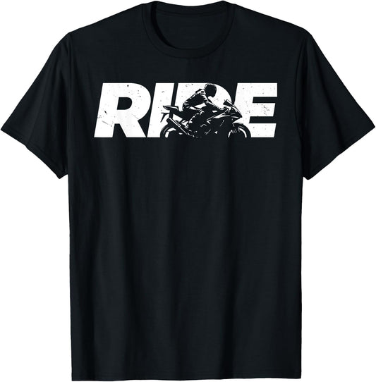 Cool Motorcycle Women Sport Ride Motorcycle Rider T-Shirt - T-Shirt | Black