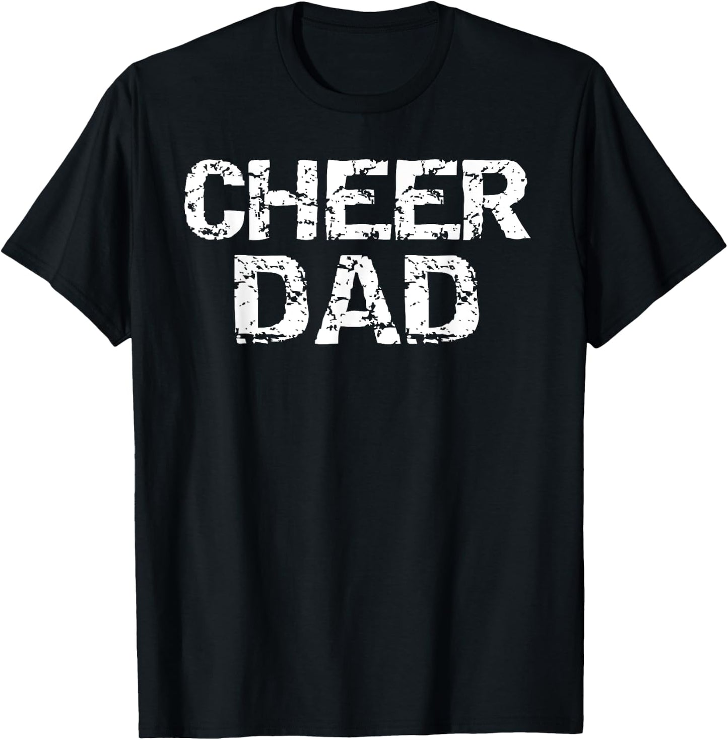 Father Cheerleading Gift from Cheerleader Daughter Cheer Dad T-Shirt - T-Shirt | Black