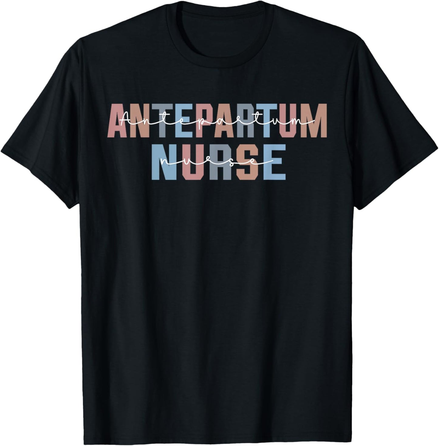 Antepartum Nurse OB/GYN Nurse Groovy T-Shirt - T-Shirt | Black