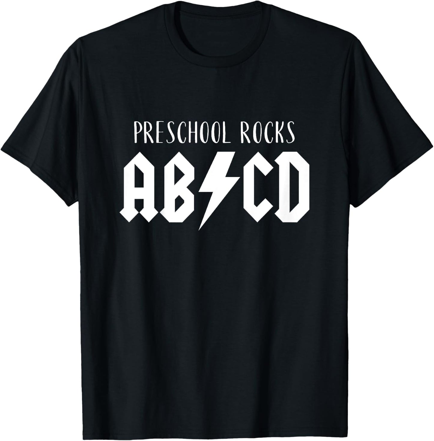 Preschool Rocks for Boys ABCD Rock First Day of Preschool T-Shirt - T-Shirt | Black