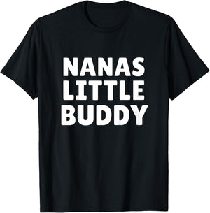 Kids Nanas Little Buddy Grandkids Gifts T-Shirt - T-Shirt | Black