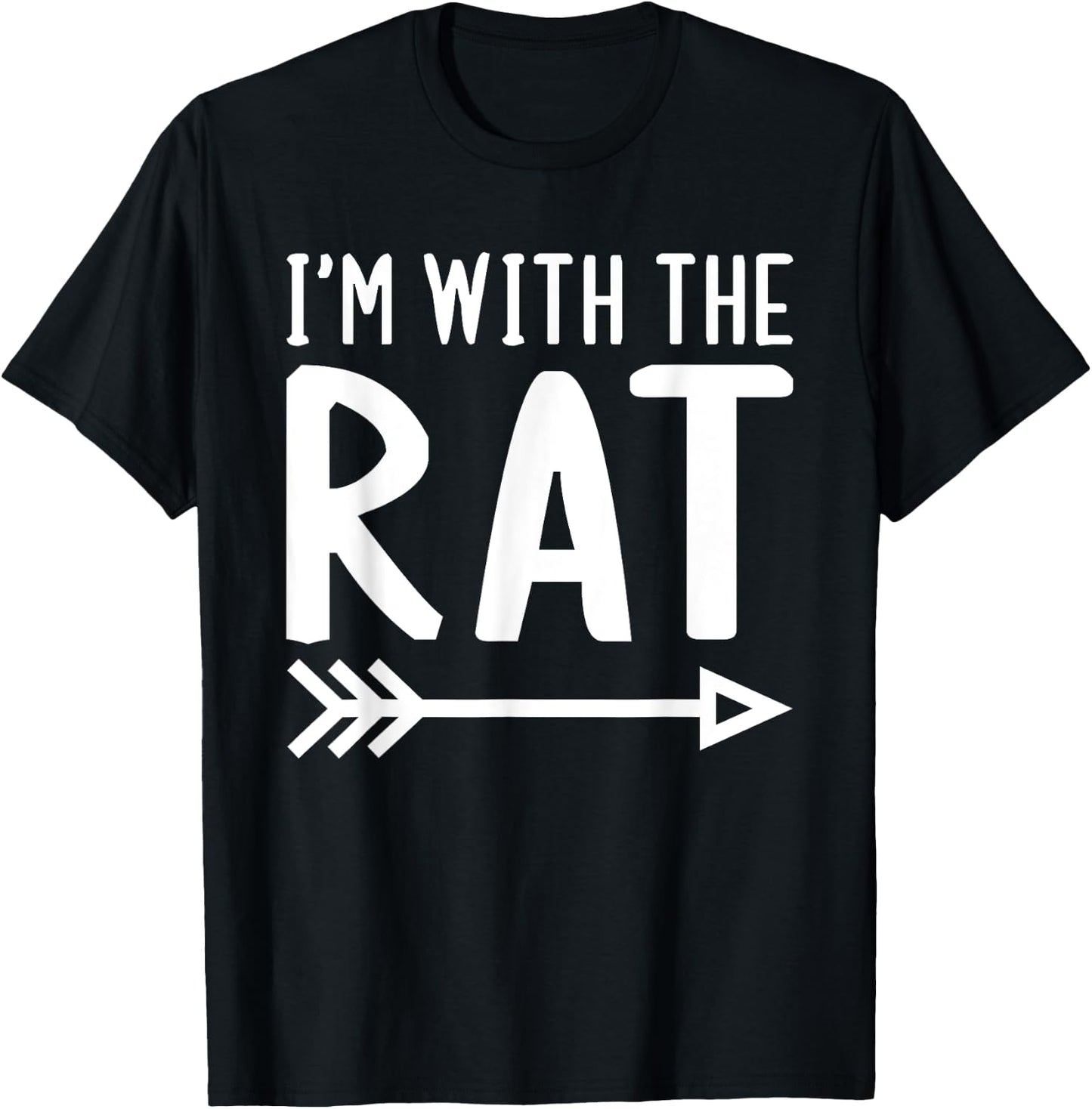 I'm With The Rat Funny Matching Halloween Couple Costume T-Shirt - T-Shirt | Black