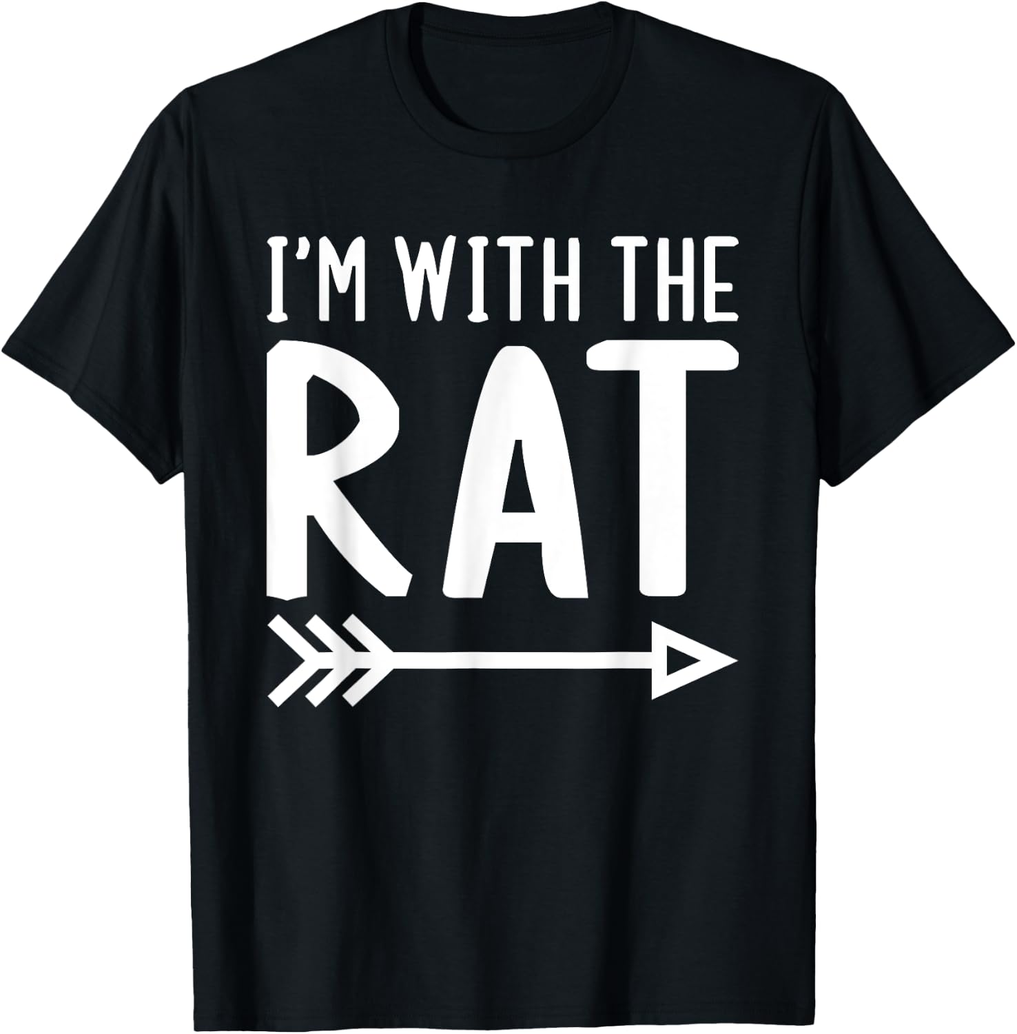 I'm With The Rat Funny Matching Halloween Couple Costume T-Shirt - T-Shirt | Black