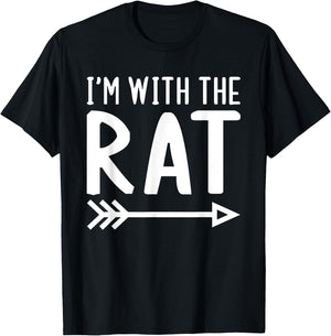I'm With The Rat Funny Matching Halloween Couple Costume T-Shirt - T-Shirt | Black