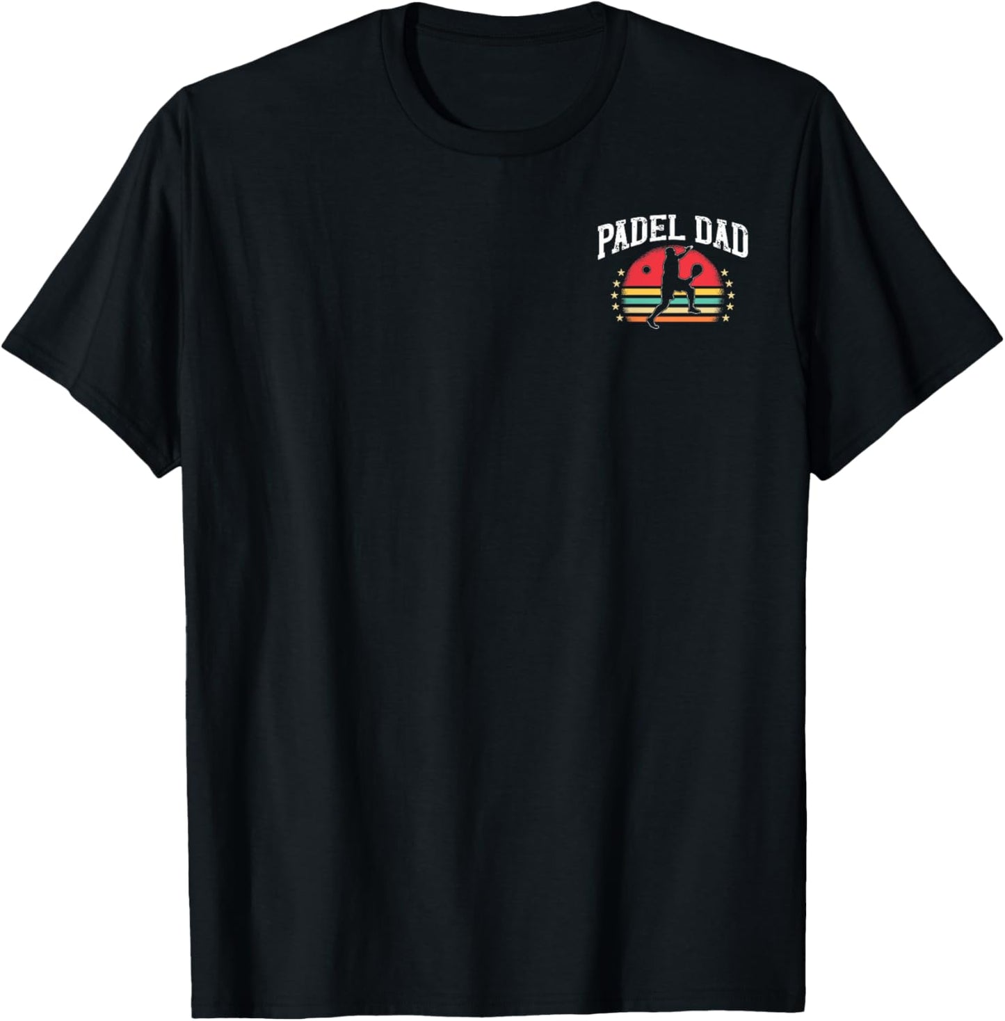 Padel Dad Platform Tennis Beach Paddleball Fathers Day T-Shirt - T-Shirt | Black