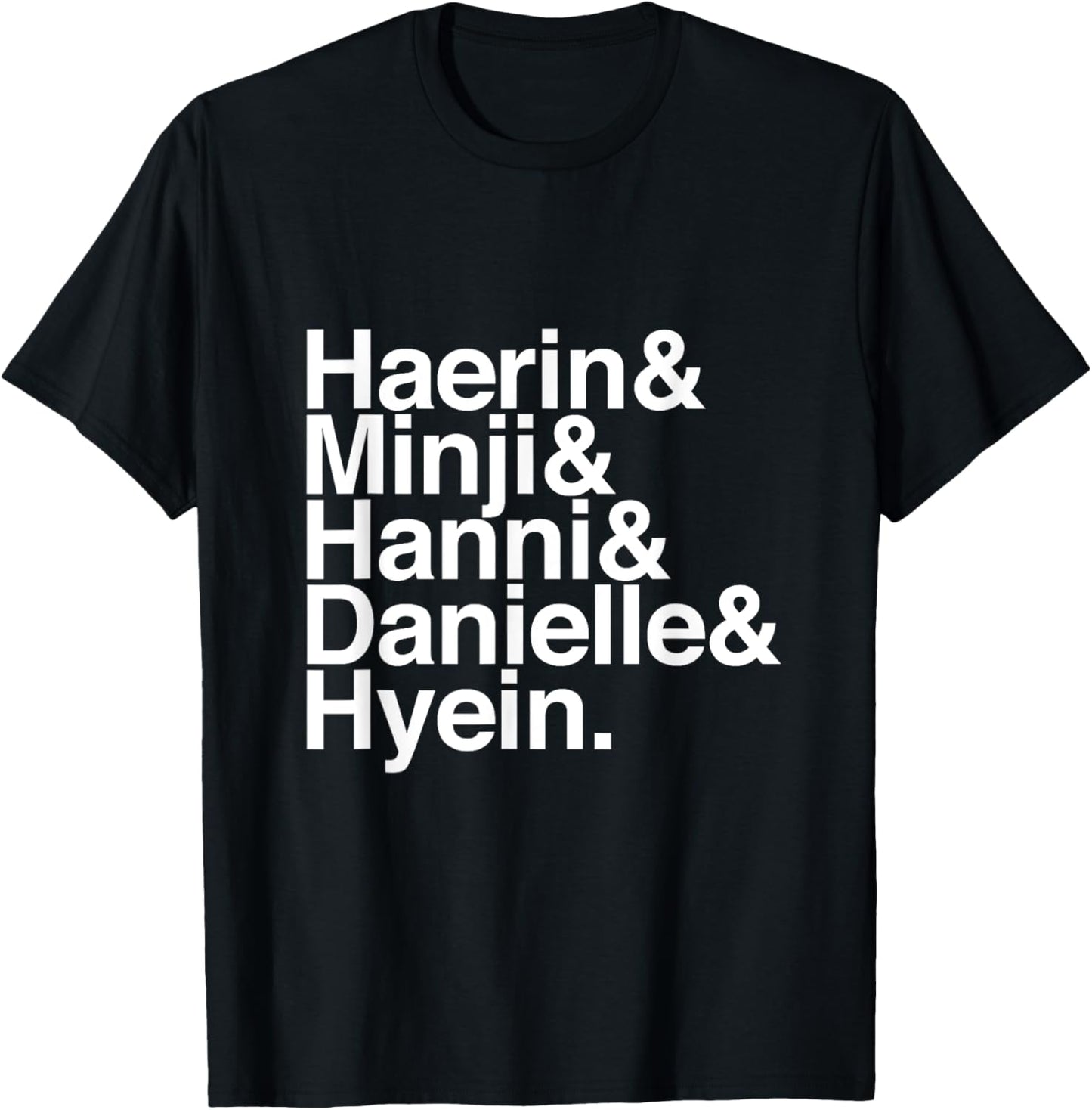 Haerin & Minji & Hanni & Danielle & Hyein T-Shirt - T-Shirt | Black